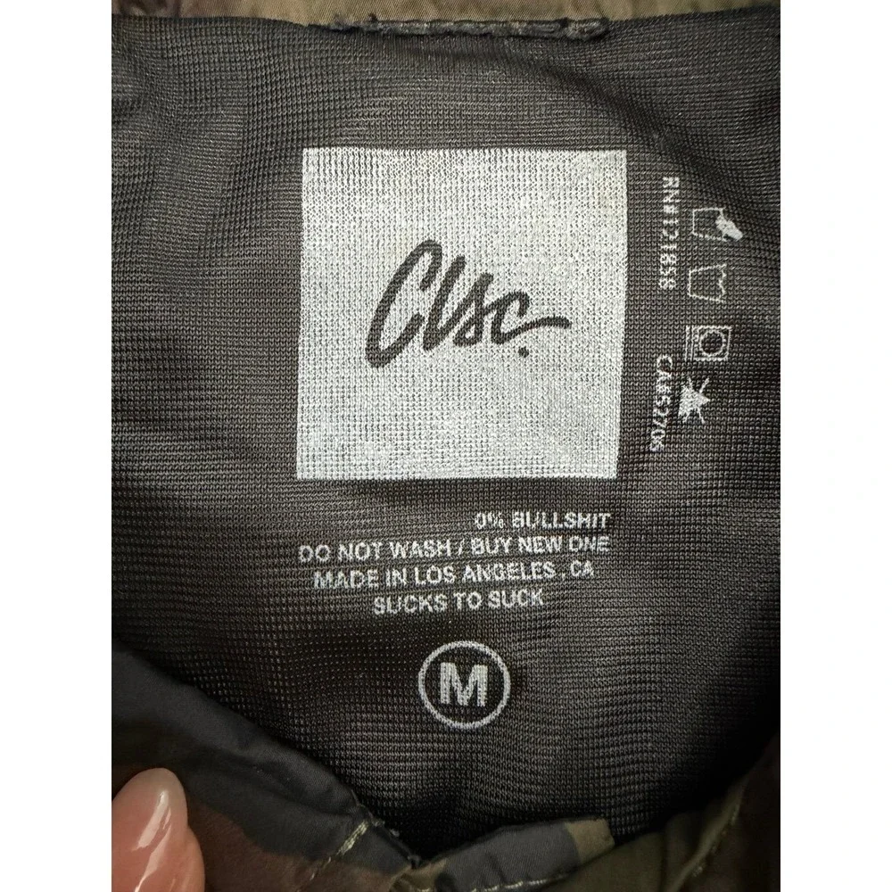 CLSC Nice Kicks Camo Coach Jacket Mens M Snap Front Lightweight Windbreaker